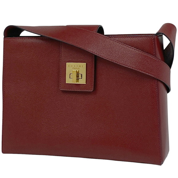 Celine Shoulder turnlock red leather Bag - Picture 1 of 5